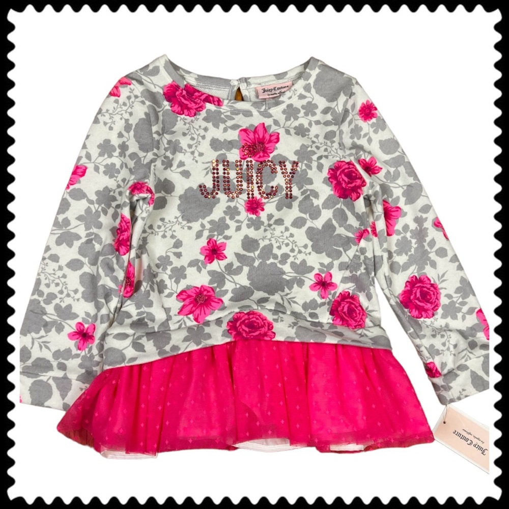 NWT Juicy Couture Girls Tunic Top Sz 4T